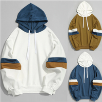 Hoodie Sweatshirt Brand Men Casual Patchwork
