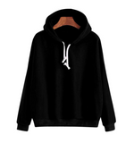 Long-sleeved Solid Color Hooded Top Sweatshirt