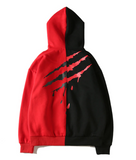 Black White Splice Hoodies Oversize Hip-hop Style