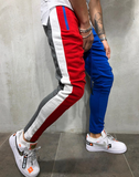 Mens Slim Fit Sweatpants Drawstring Striped