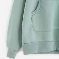 Pale Green Patchwork Hoodie Women